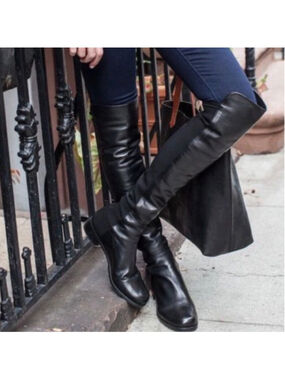 Stuart Weitzman 5050 Black Over the Knee Boots Women’s EU 39 US 8.5 Pull On